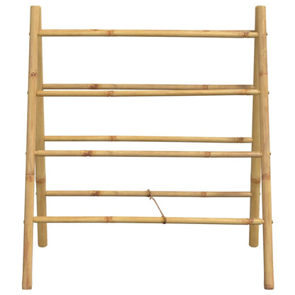 Scala Portasciugamani Doppia con 4 Pioli 90x50x100 cm in Bambù - homemem39