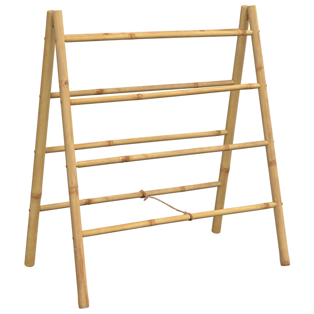 Scala Portasciugamani Doppia con 4 Pioli 90x50x100 cm in Bambù | homemem39