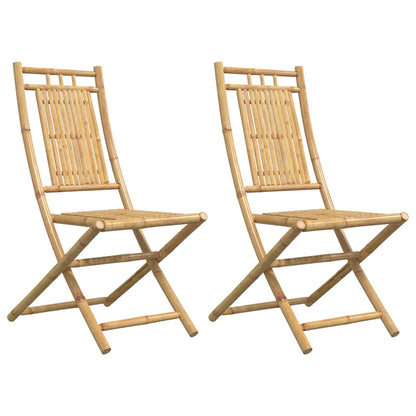 Sedie da Giardino Pieghevoli 2 pz 46x66x99 cm in Bambù | homemem39