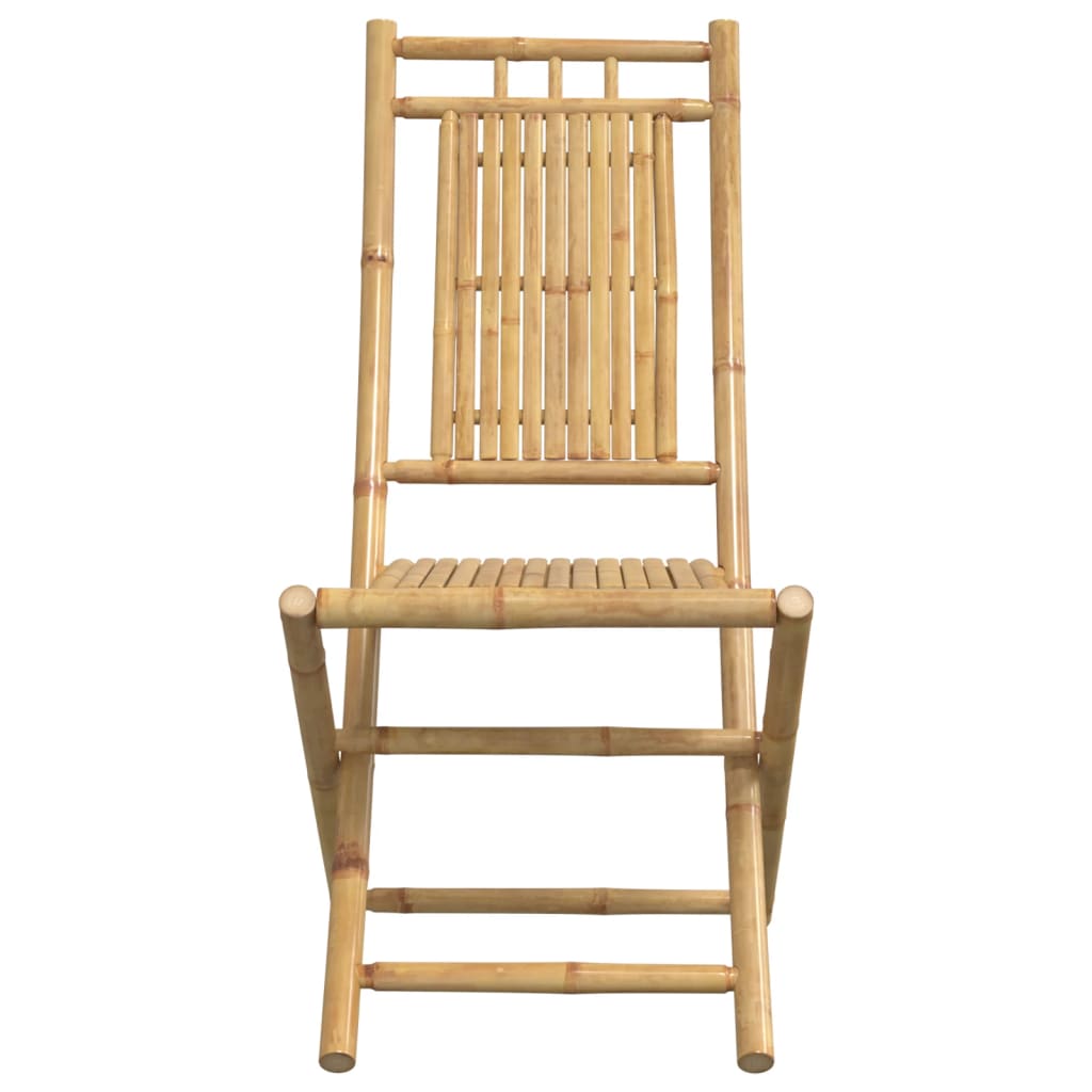 Sedie da Giardino Pieghevoli 2 pz 46x66x99 cm in Bambù | homemem39