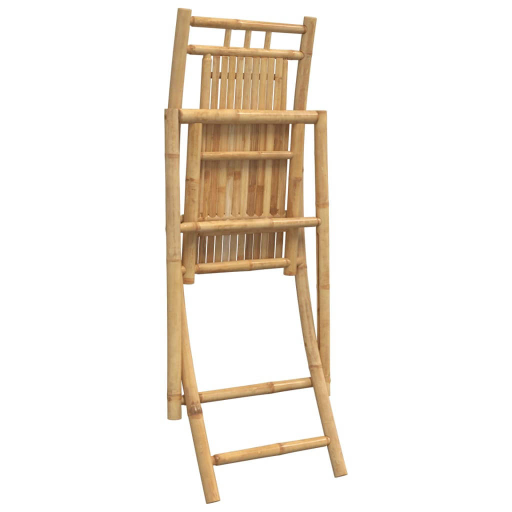 Sedie da Giardino Pieghevoli 2 pz 46x66x99 cm in Bambù | homemem39