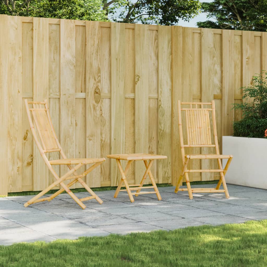 Sedie da Giardino Pieghevoli 2 pz 46x66x99 cm in Bambù | homemem39