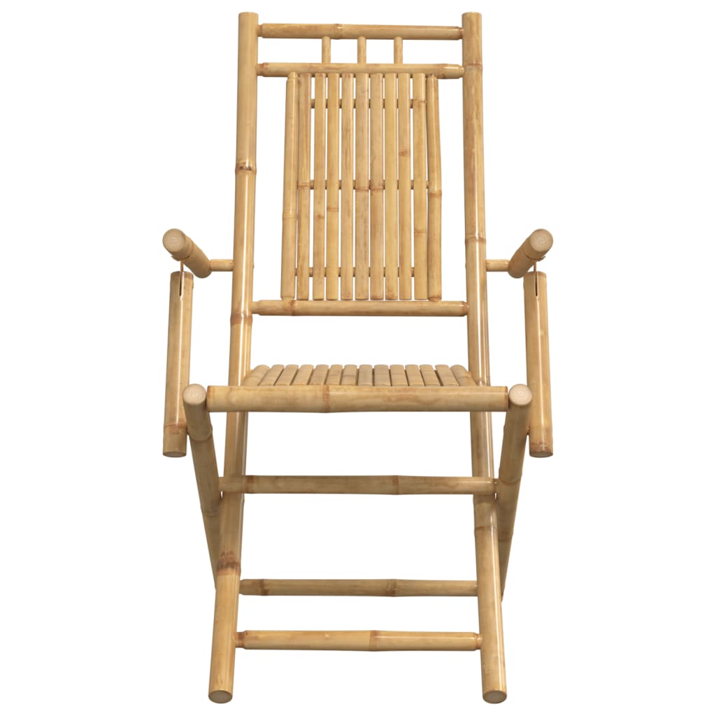 Sedie da Giardino Pieghevoli 2 pz 53x66x99 cm in Bambù | homemem39