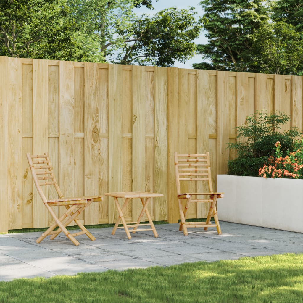 Sedie da Giardino Pieghevoli 2 pz 43x54x88 cm in Bambù | homemem39