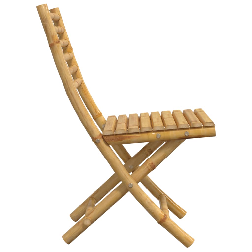 Sedie da Giardino Pieghevoli 2 pz 43x54x88 cm in Bambù | homemem39