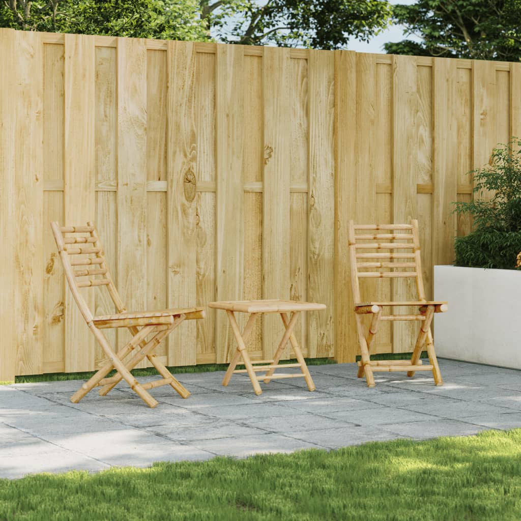 Sedie da Giardino Pieghevoli 2 pz 43x54x88 cm in Bambù | homemem39
