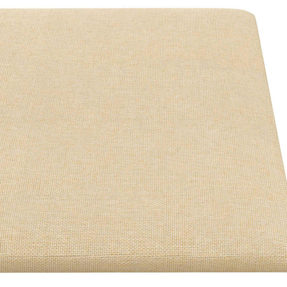 Testiera da Parete 12 pcs Crema 30 x 15 cm Tessuto | homemem39