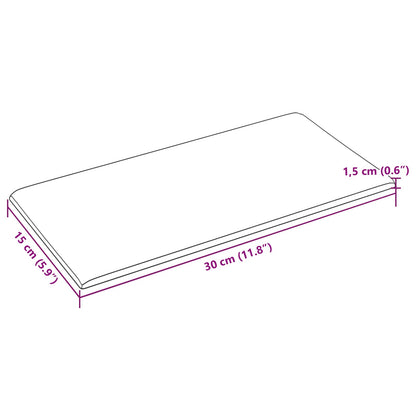 Testiera da Parete 12 pcs Grigio chiaro 30 x 15 cm Tessuto | homemem39