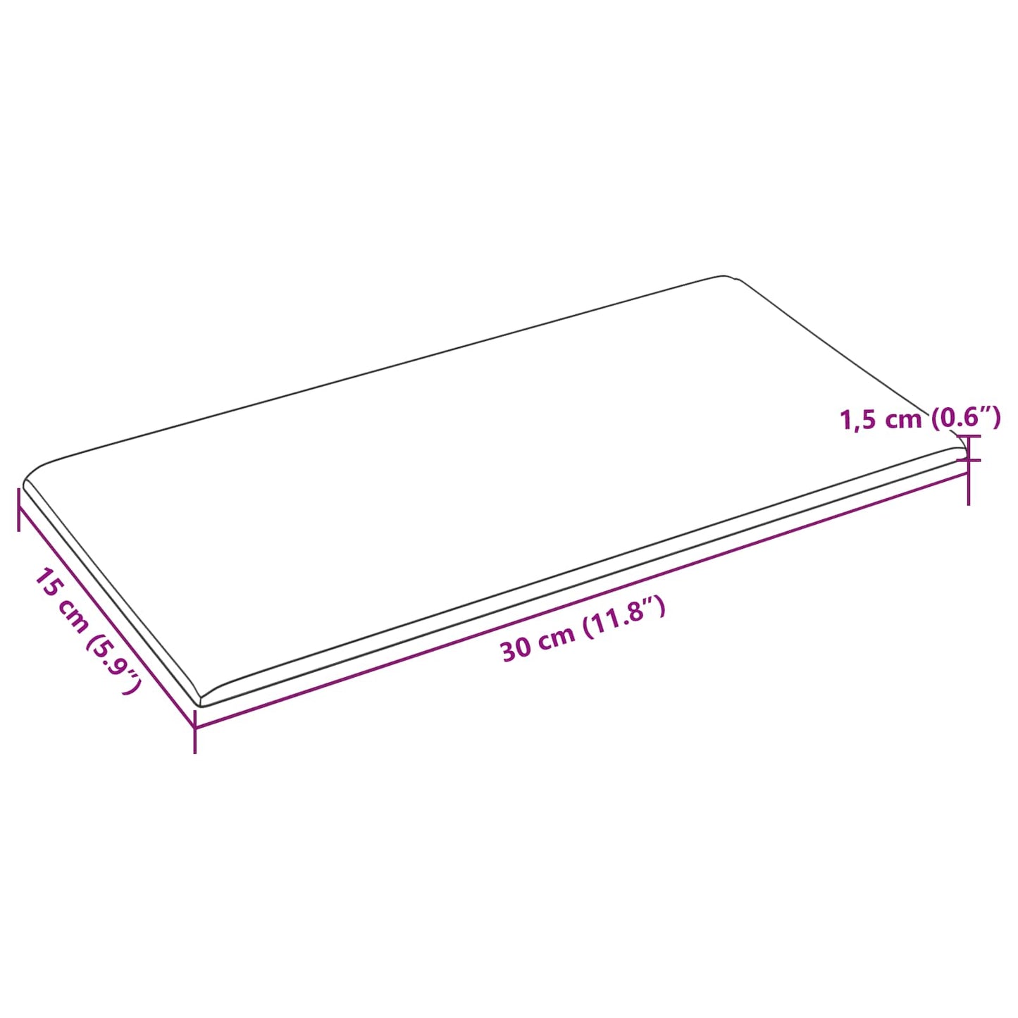 Testiera da Parete 12 pcs Grigio 30 x 15 cm Tessuto | homemem39