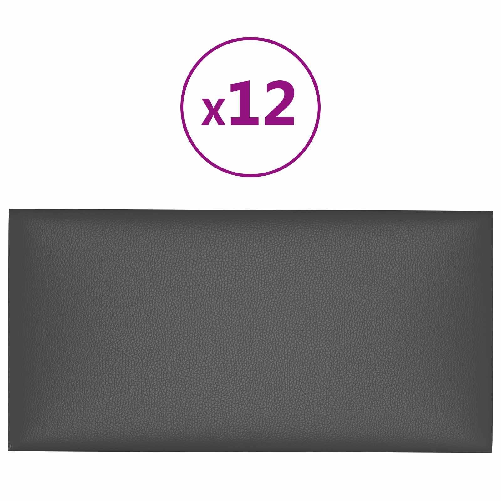 Testiera da Parete 12 pcs Grigio 30 x 15 cm Tessuto | homemem39