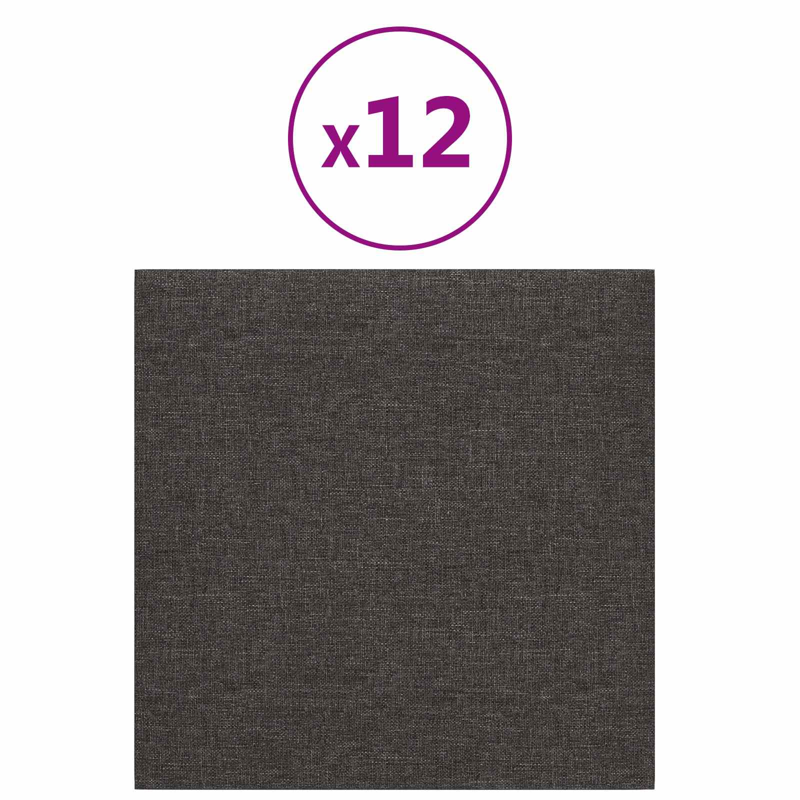 Testiera da Parete 12 pcs Grigio scuro 30 x 30 cm Tessuto | homemem39