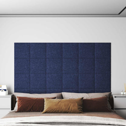Testiera da Parete 12 pcs Blu 30 x 30 cm Tessuto | homemem39