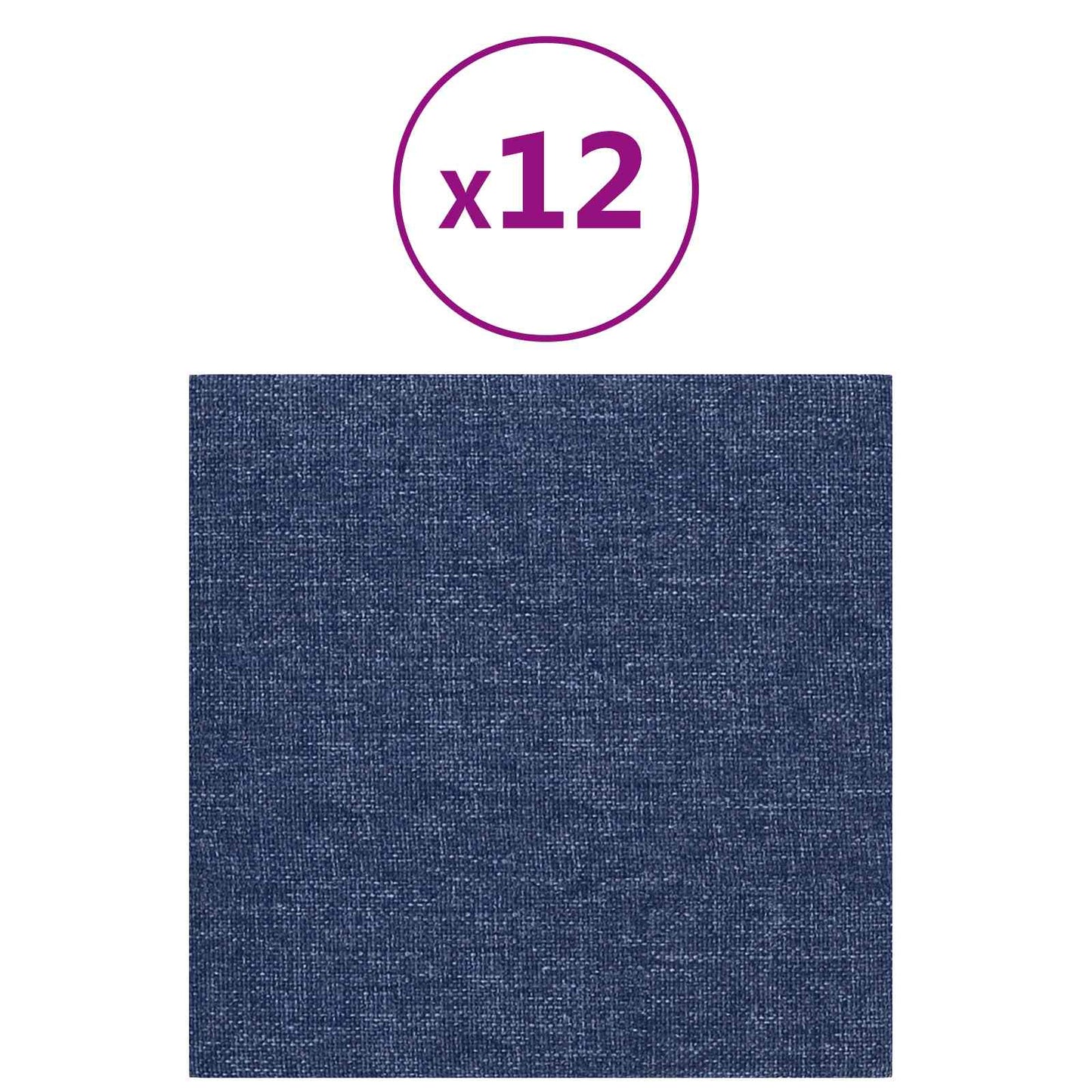 Testiera da Parete 12 pcs Blu 30 x 30 cm Tessuto | homemem39
