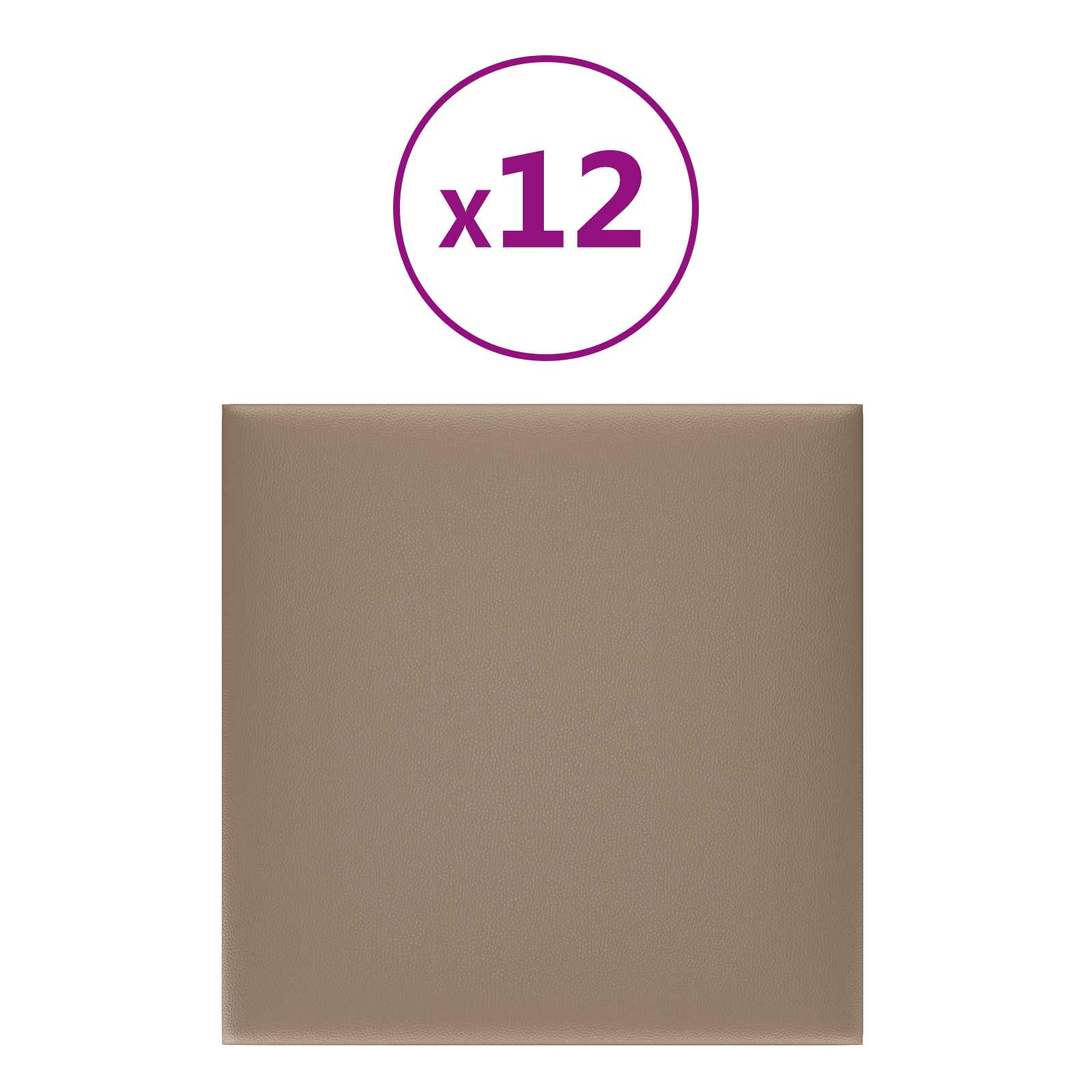 Testiera da Parete 12 pcs Cappuccino 30 x 30 cm Tessuto | homemem39