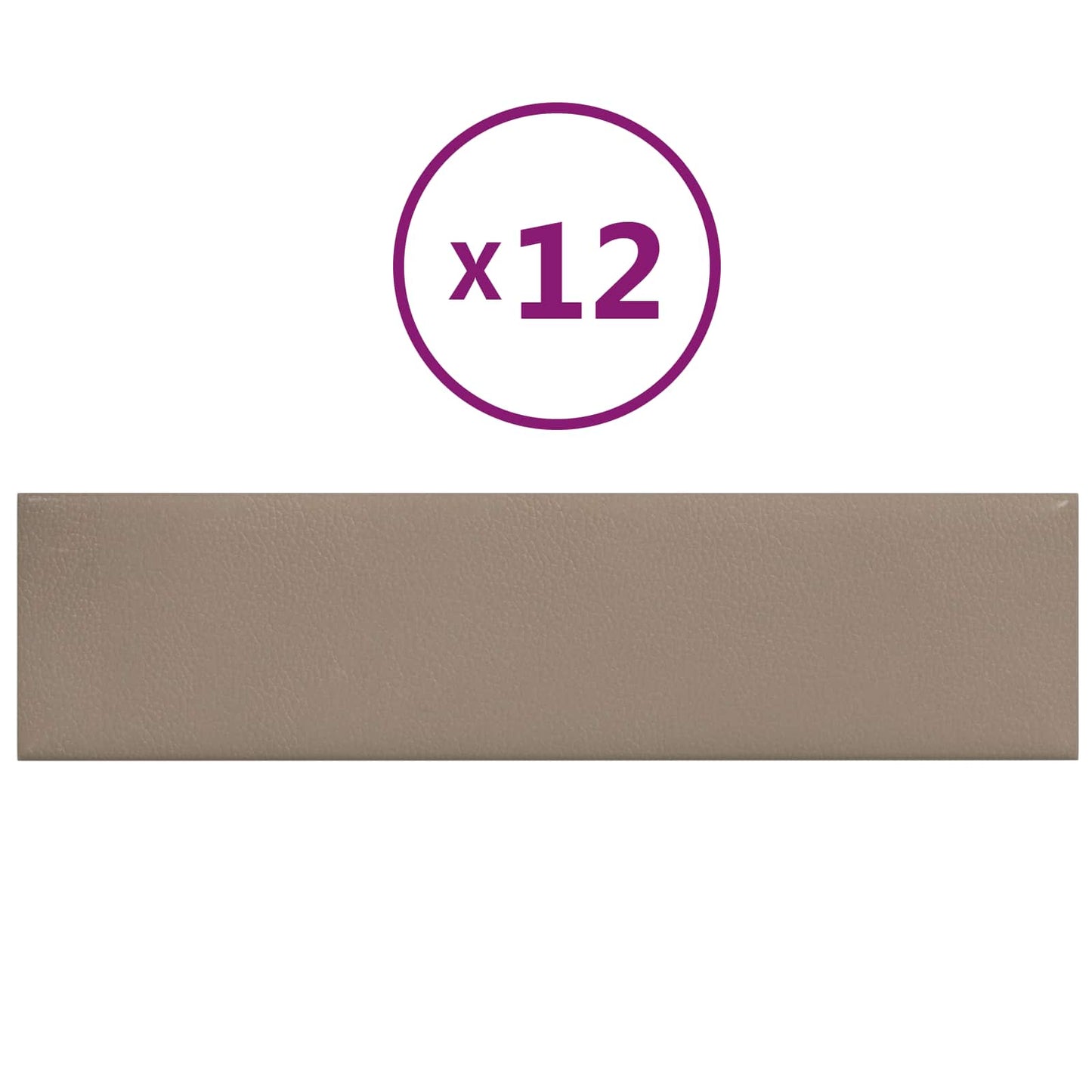 Testiera da Parete 12 pcs Cappuccino 60 x 15 cm Tessuto | homemem39