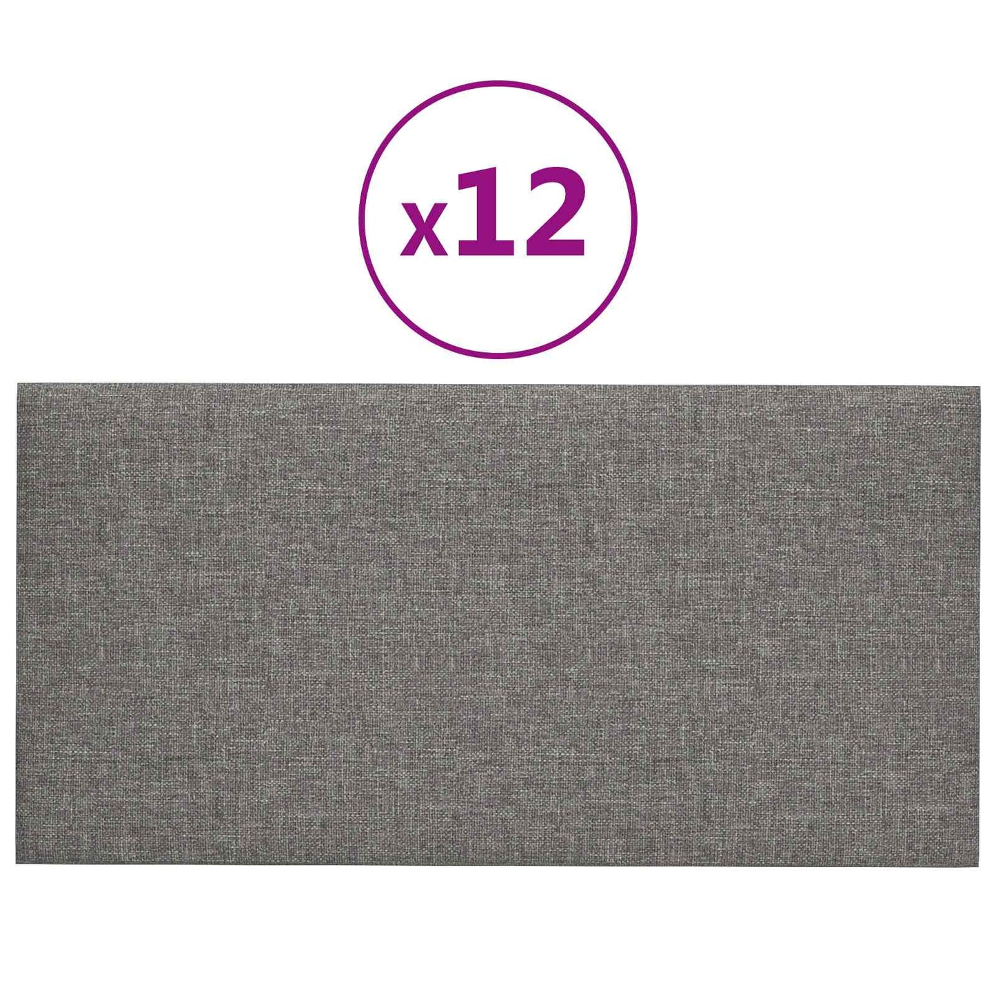 Testiera da Parete 12 pcs Grigio chiaro 60 x 30 cm Tessuto | homemem39