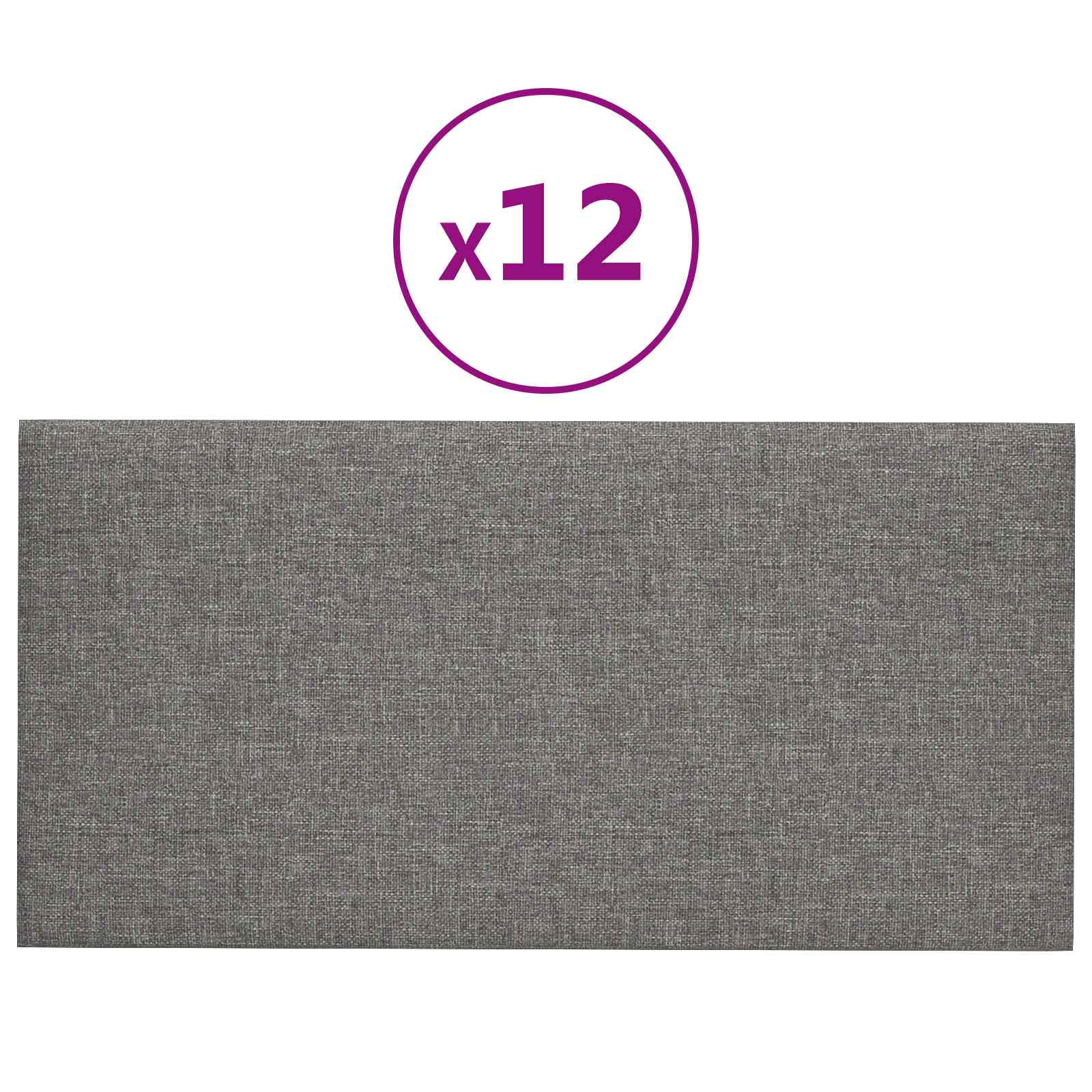 Testiera da Parete 12 pcs Grigio chiaro 60 x 30 cm Tessuto | homemem39