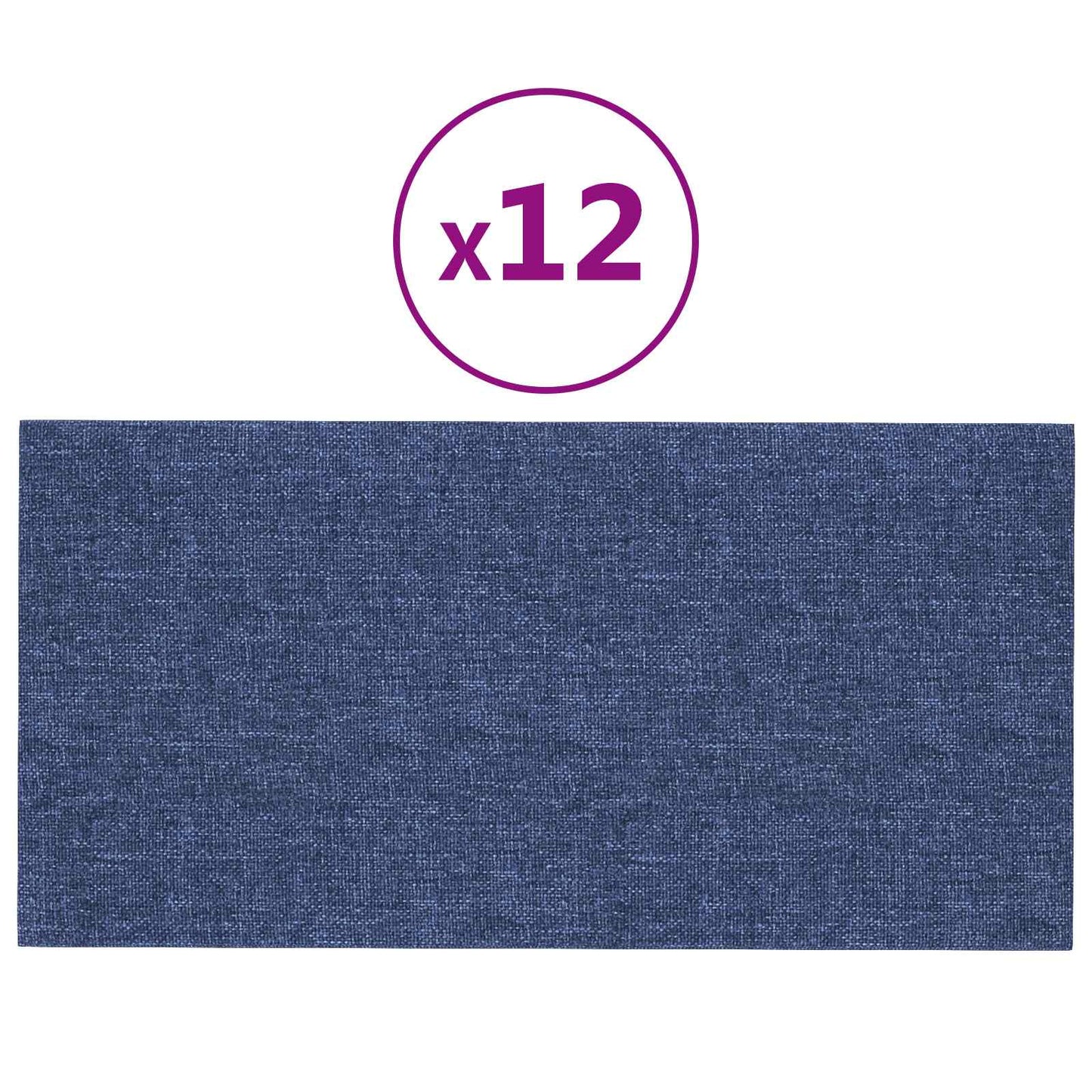 Testiera da Parete 12 pcs Blu 60 x 30 cm Tessuto | homemem39