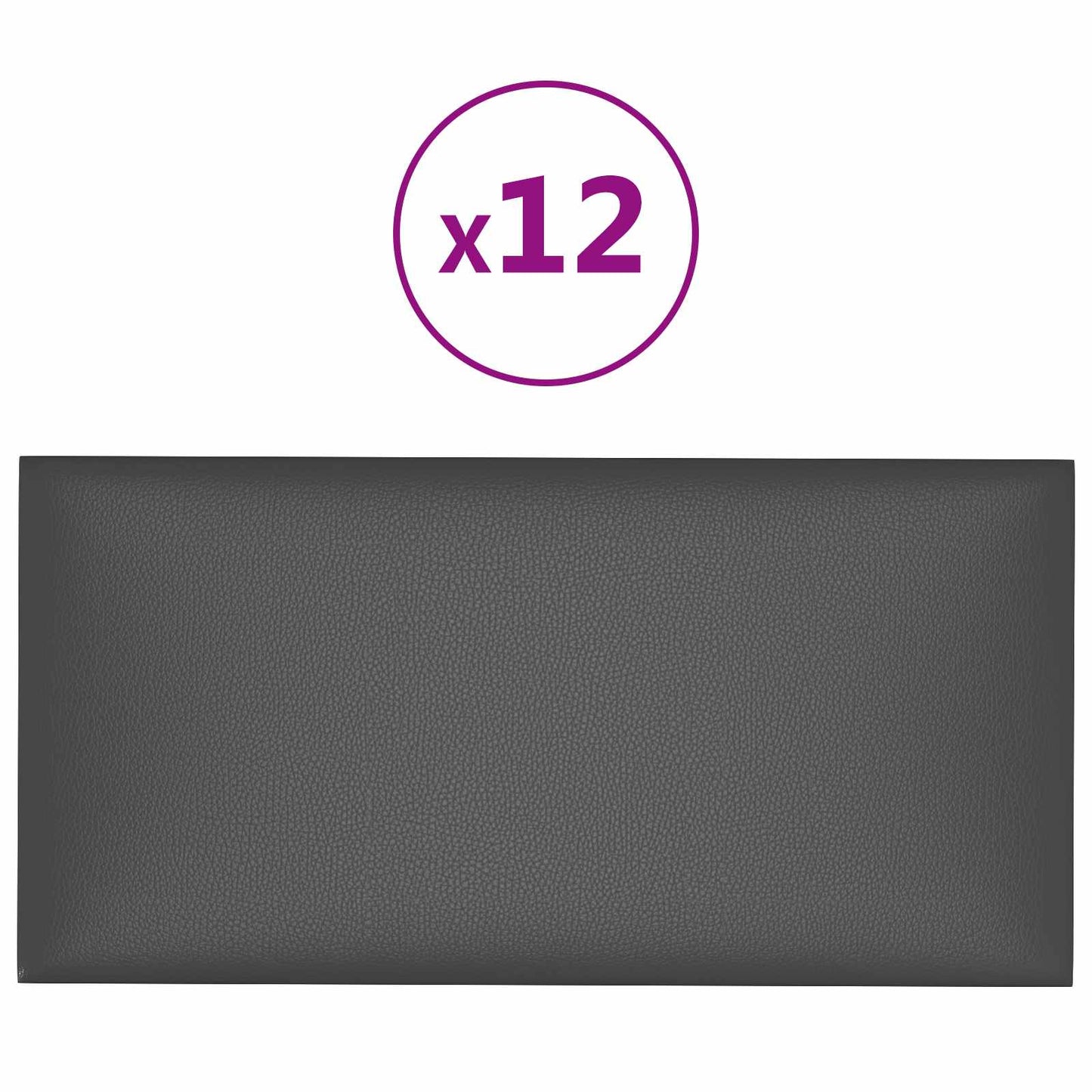Testiera da Parete 12 pcs Grigio 60 x 30 cm Tessuto | homemem39