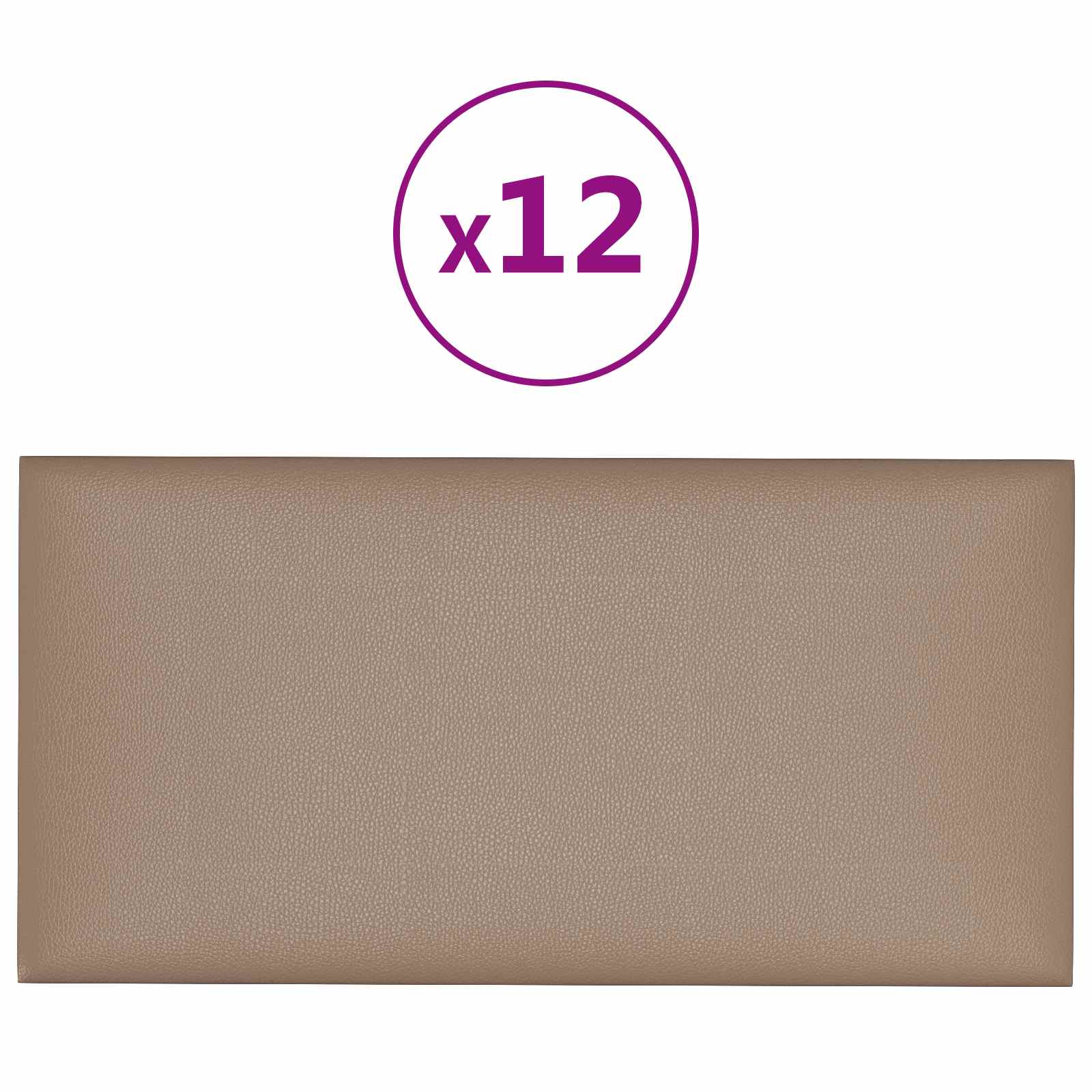 Testiera da Parete 12 pcs Cappuccino 60 x 30 cm Tessuto | homemem39