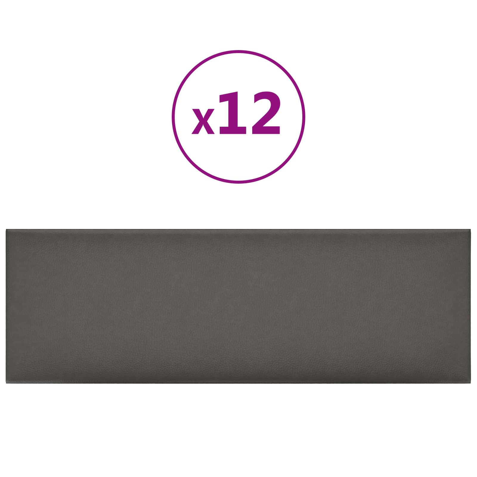 Testiera da Parete 12 pcs Grigio 90 x 30 cm Tessuto | homemem39