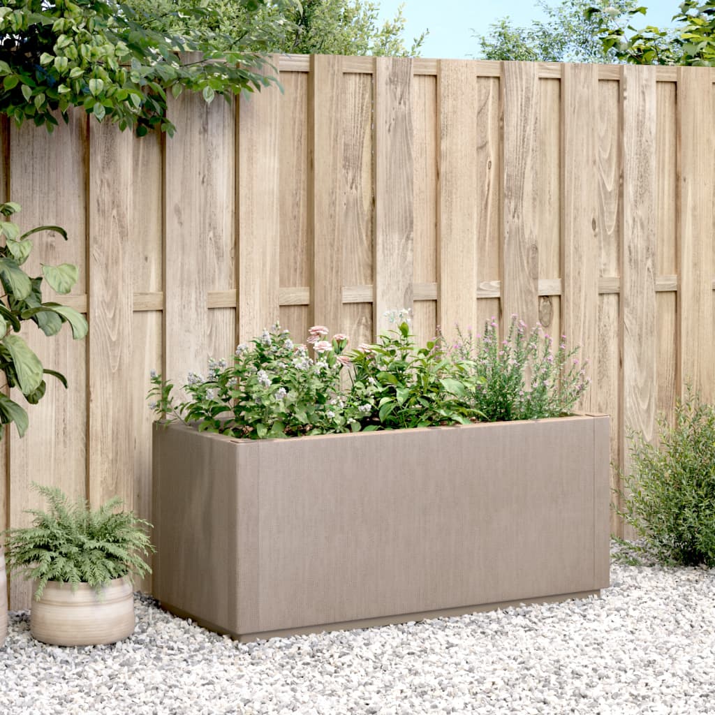 Fioriera da Giardino Marrone Chiaro 80x36x35 cm in PP - homemem39