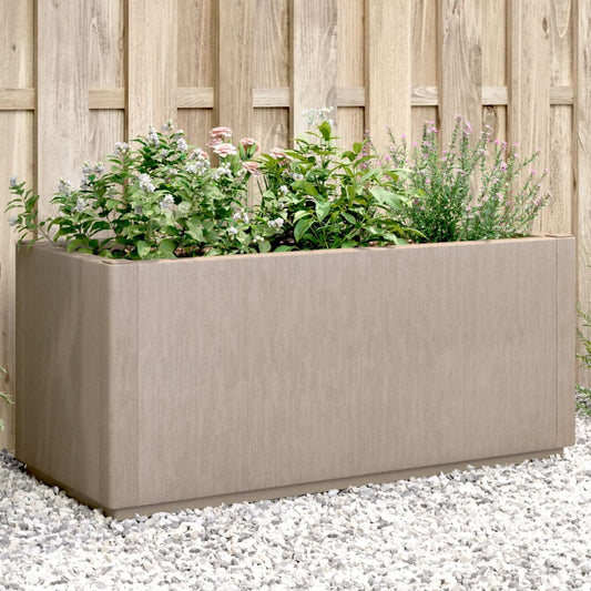 Fioriera da Giardino Marrone Chiaro 80x36x35 cm in PP - homemem39