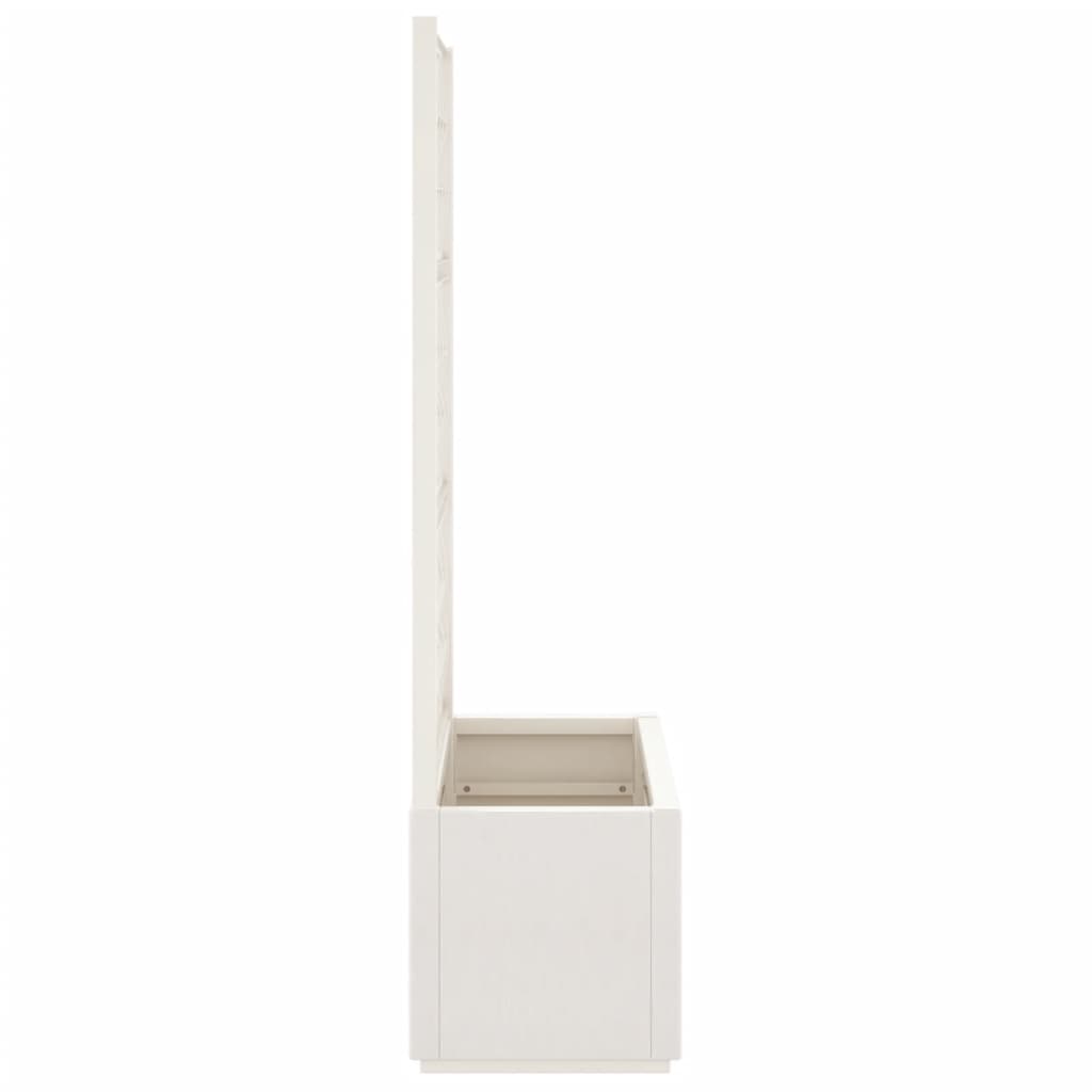 Fioriera da Giardino con Traliccio Bianco 80x36x140 cm PP - homemem39