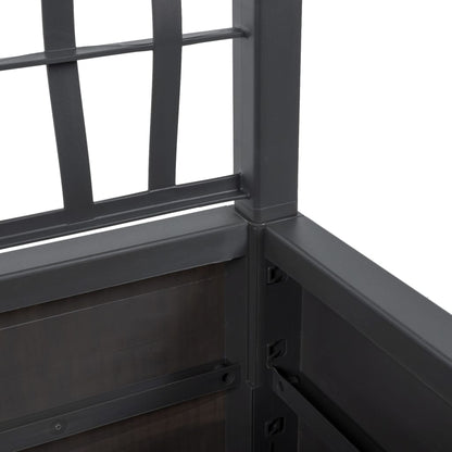 Fioriera da Giardino con Traliccio Grigio Scuro 80x36x140 cm PP - homemem39