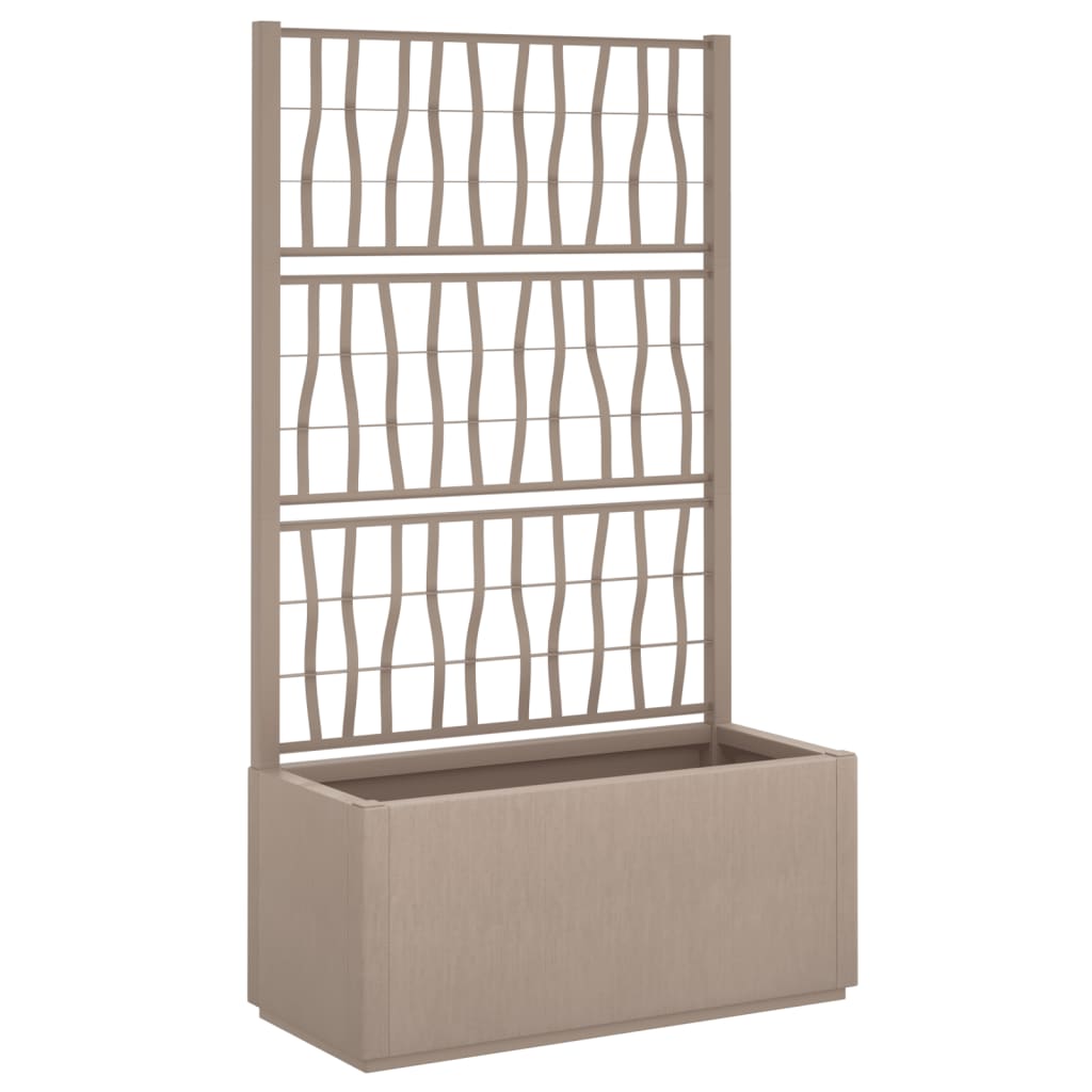 Fioriera Giardino con Traliccio Marrone Chiaro 80x36x140 cm PP - homemem39