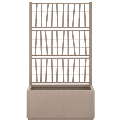 Fioriera Giardino con Traliccio Marrone Chiaro 80x36x140 cm PP - homemem39