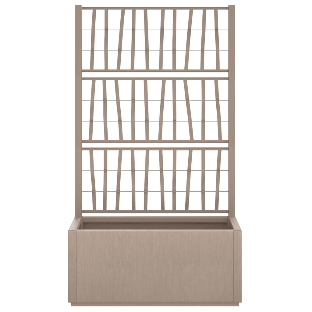 Fioriera Giardino con Traliccio Marrone Chiaro 80x36x140 cm PP - homemem39