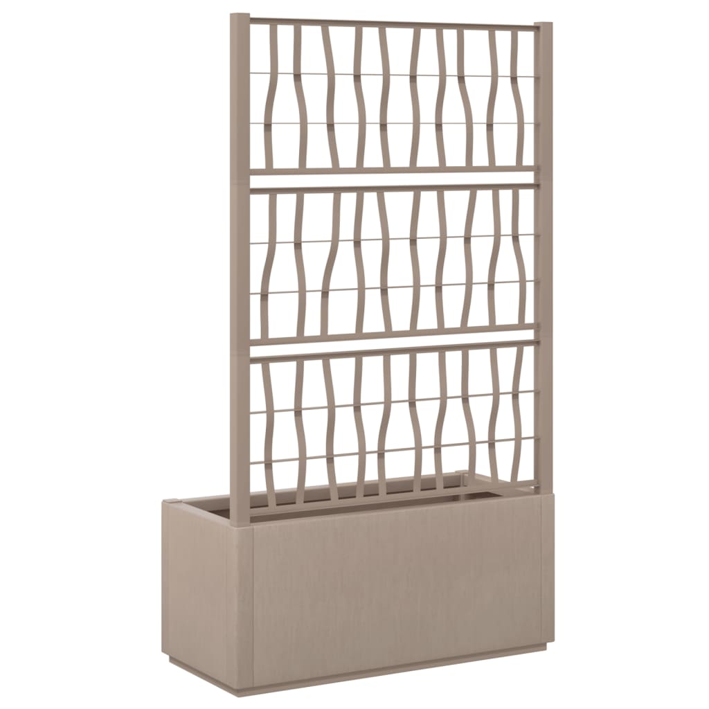 Fioriera Giardino con Traliccio Marrone Chiaro 80x36x140 cm PP - homemem39