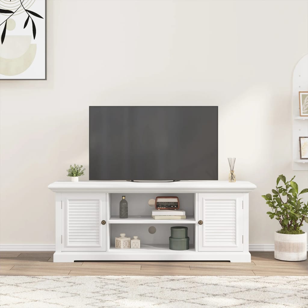 Mobile Porta TV Bianco 110x30x41 cm in Legno Multistrato - homemem39