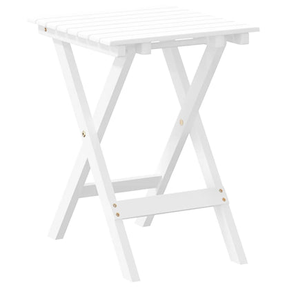 Tavolino Laterale Pieghevole Bianco in Legno Massello di Pioppo | homemem39