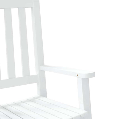 Sedia a Dondolo per Bambini Bianca in Legno Massello di Pioppo | homemem39