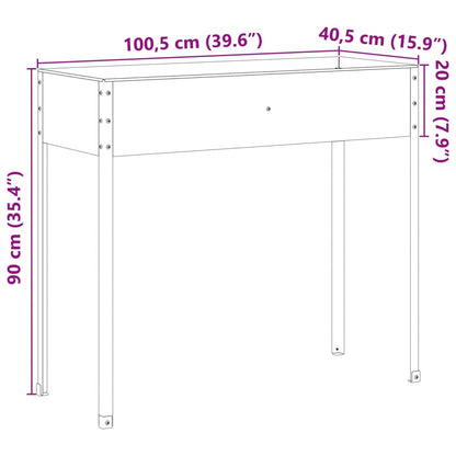 Fioriera da Giardino 100,5x40,5x90 cm in Acciaio Corten | homemem39