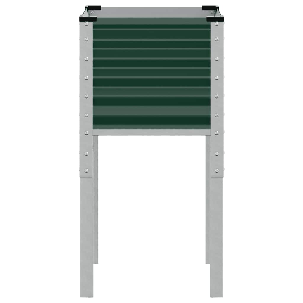 Fioriera da giardino verde 45x45x88 cm in acciaio | homemem39