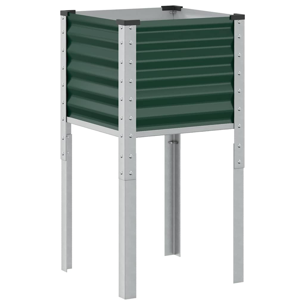 Fioriera da giardino verde 45x45x88 cm in acciaio | homemem39