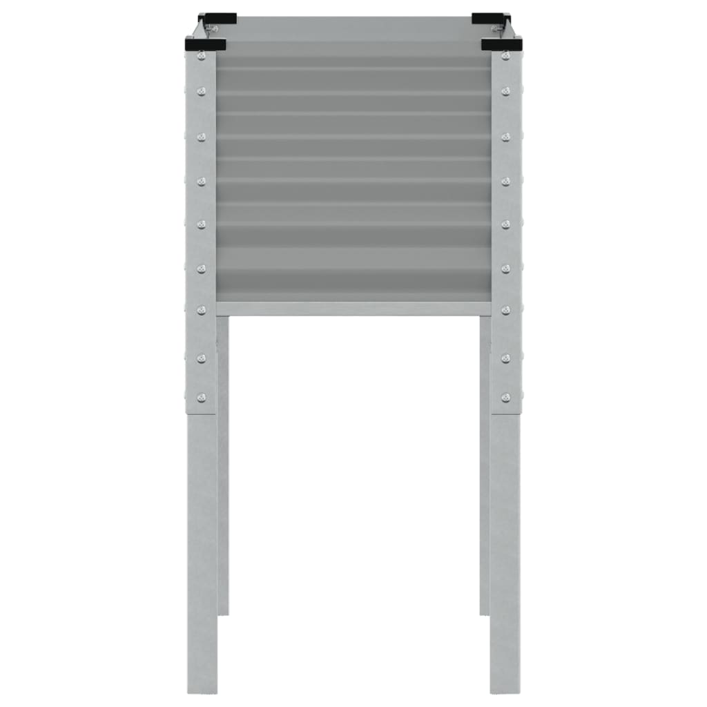 Fioriera da Giardino Grigia 45x45x88 cm in Acciaio | homemem39