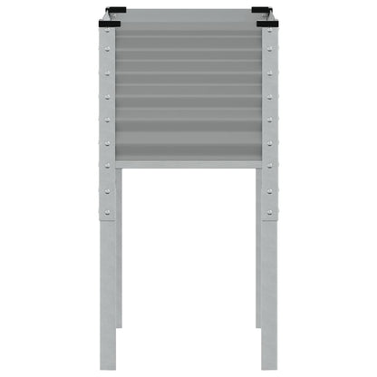 Fioriera da Giardino Grigia 45x45x88 cm in Acciaio | homemem39