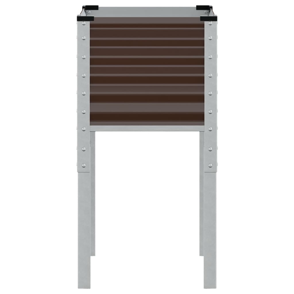 Fioriera da giardino marrone 45x45x88 cm in acciaio | homemem39