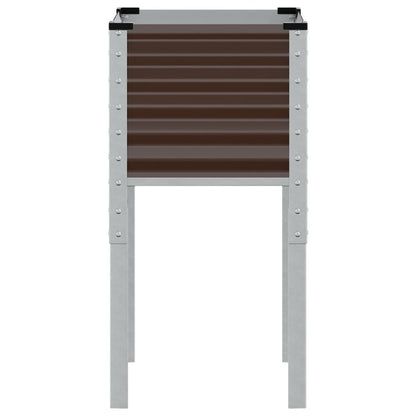 Fioriera da giardino marrone 45x45x88 cm in acciaio | homemem39