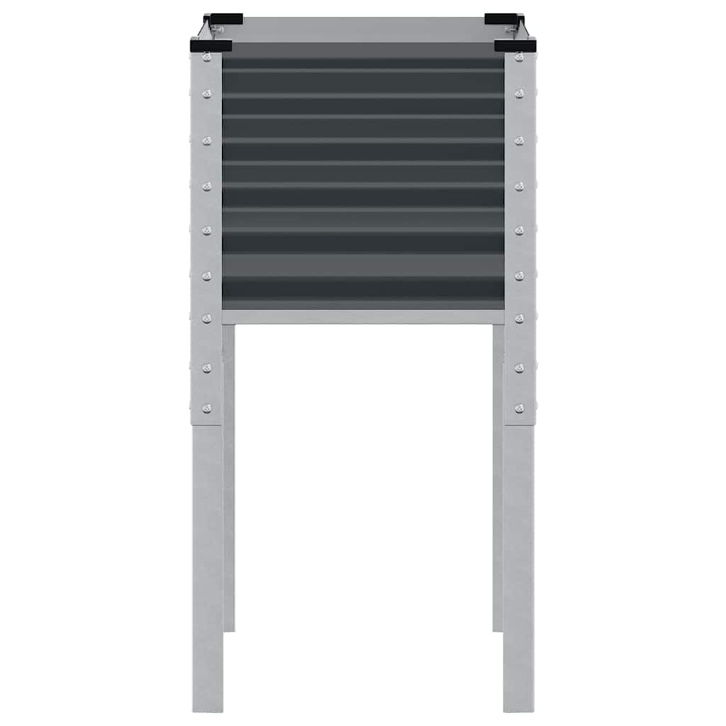 Fioriera da giardino antracite 45x45x88 cm in acciaio - homemem39