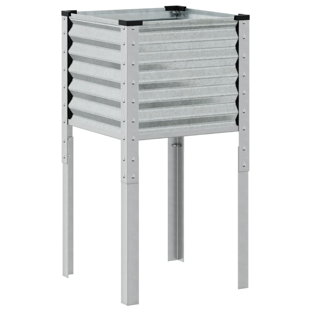 Fioriera da giardino 45x45x88 cm in acciaio zincato - homemem39