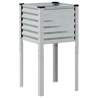 Fioriera da giardino 45x45x88 cm in acciaio zincato - homemem39