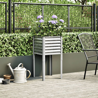 Fioriera da giardino 45x45x88 cm in acciaio zincato - homemem39