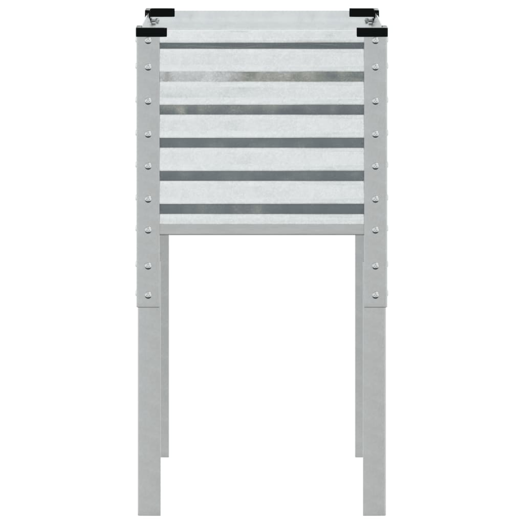 Fioriera da giardino 45x45x88 cm in acciaio zincato - homemem39