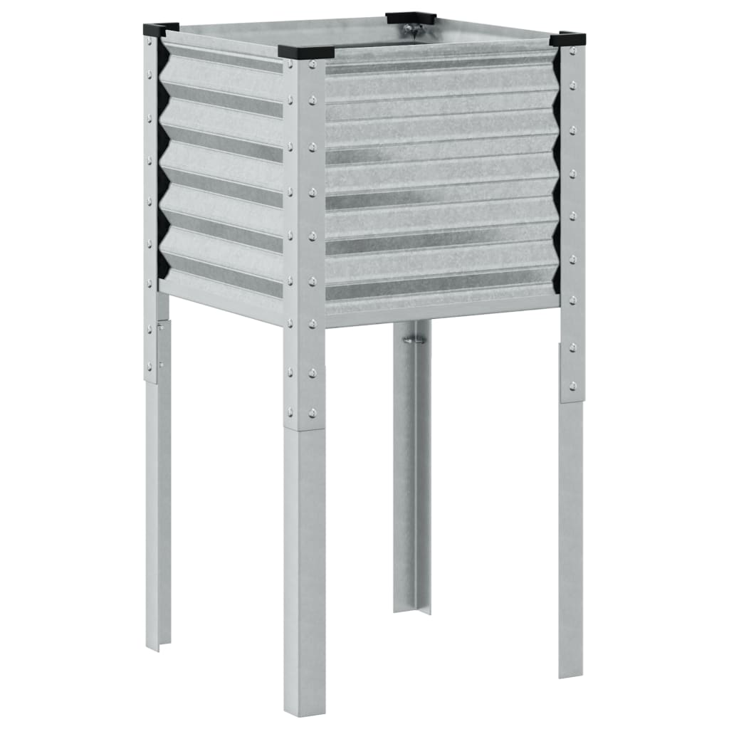Fioriera da giardino 45x45x88 cm in acciaio zincato - homemem39