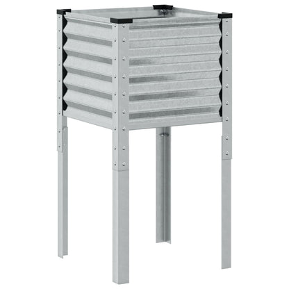 Fioriera da giardino 45x45x88 cm in acciaio zincato - homemem39